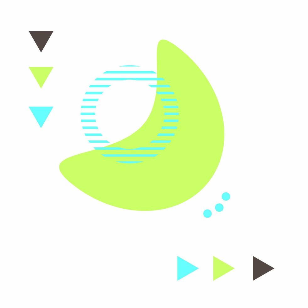 Abstract geometric shape in memphis style. Basis for banner template with memphis style elements.Minimalistic design. Vector illustration.