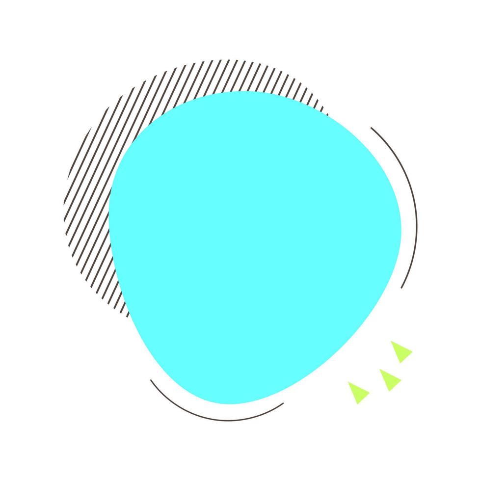 Abstract element with geometric shape in flat style. Vector illustration for your design. Memphis style