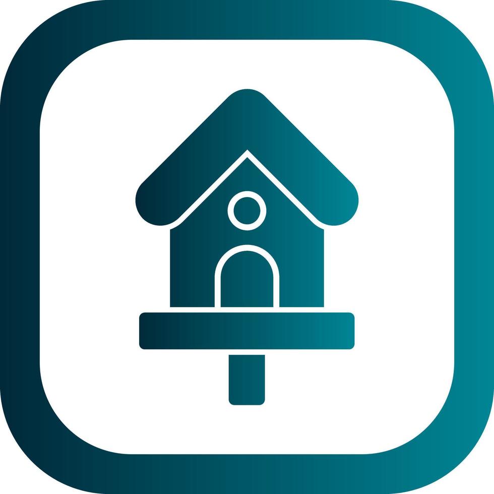 Bird House Vector Icon Design