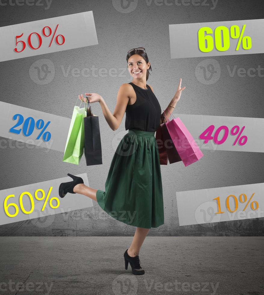 Shopping with sale photo