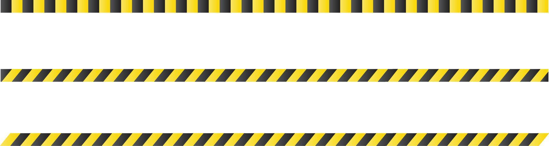 Yellow and Black stripes on a white background vector