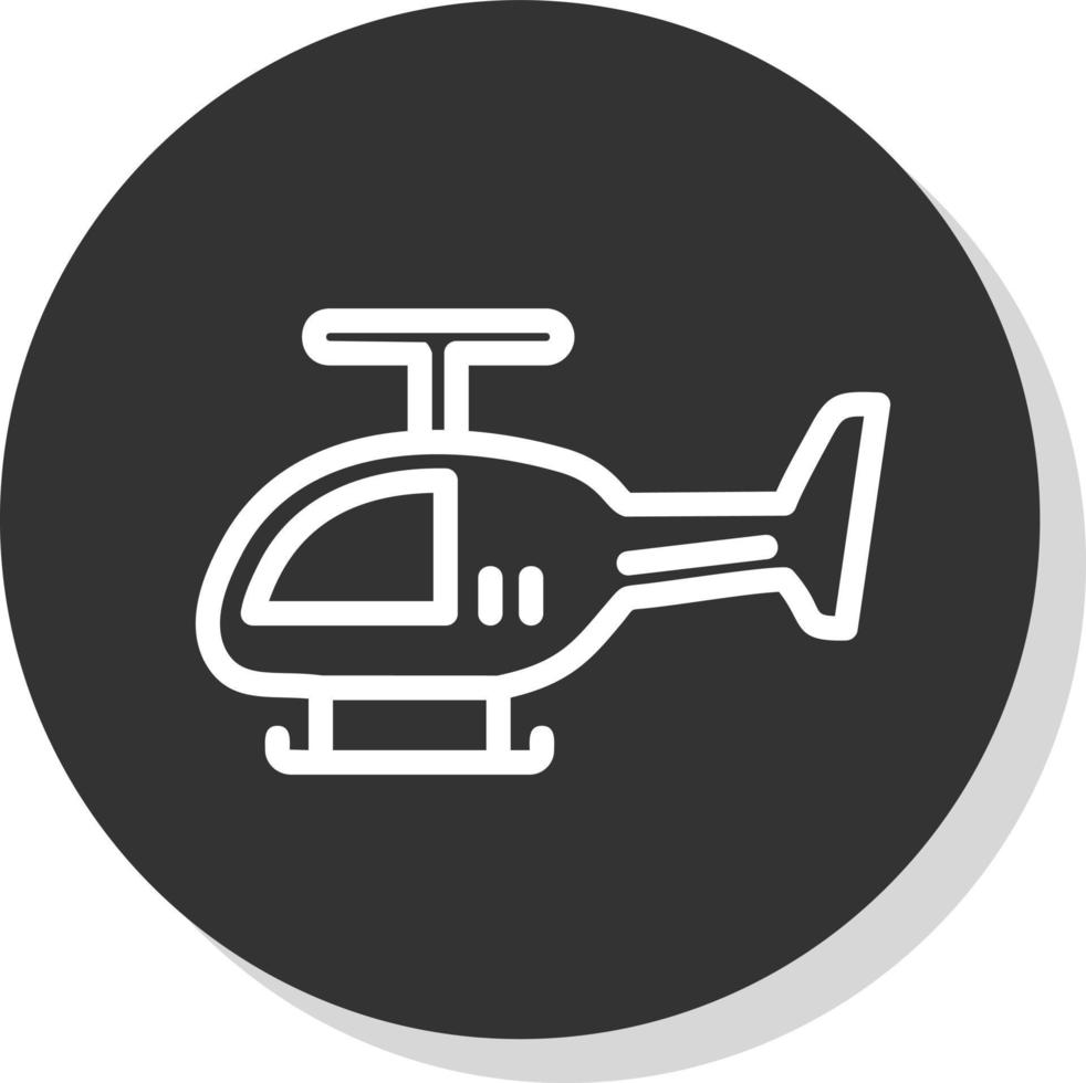 Helicopter Vector Icon Design