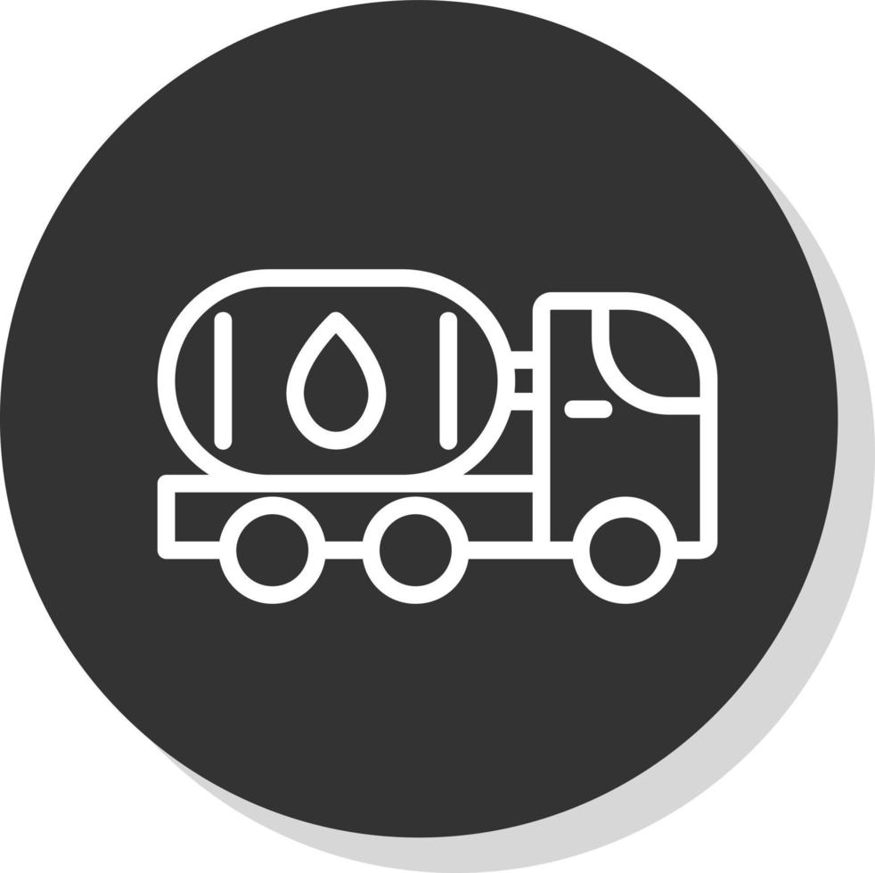 Oil Tanker Vector Icon Design