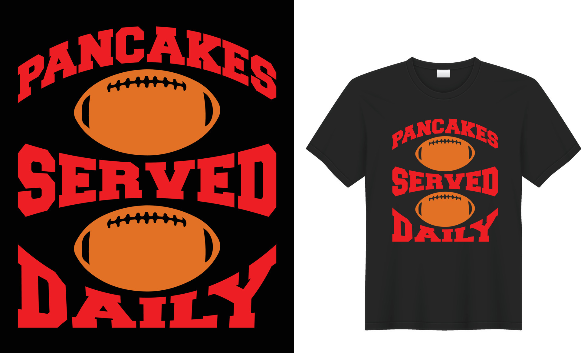 pancakes served daily t shirt design 20559881 Vector Art at Vecteezy