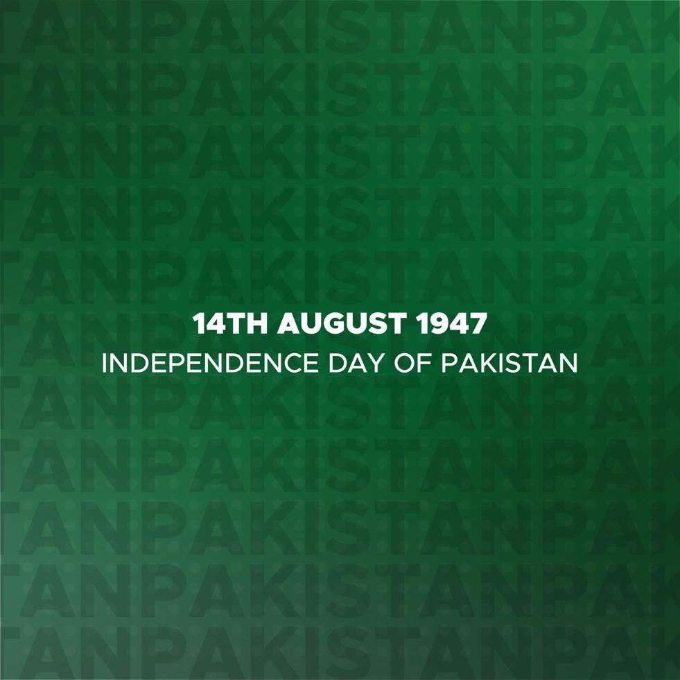 social media post Green Pakistan independence day design vector