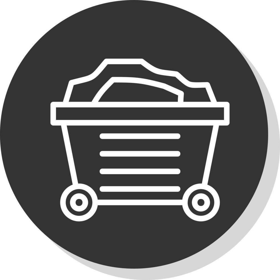 Mining Cart Vector Icon Design