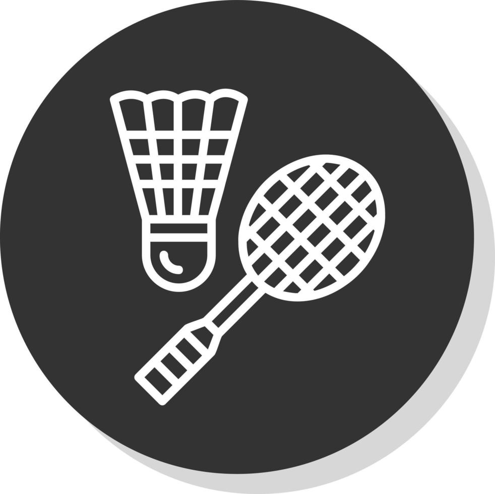 diseño de icono de vector de bádminton