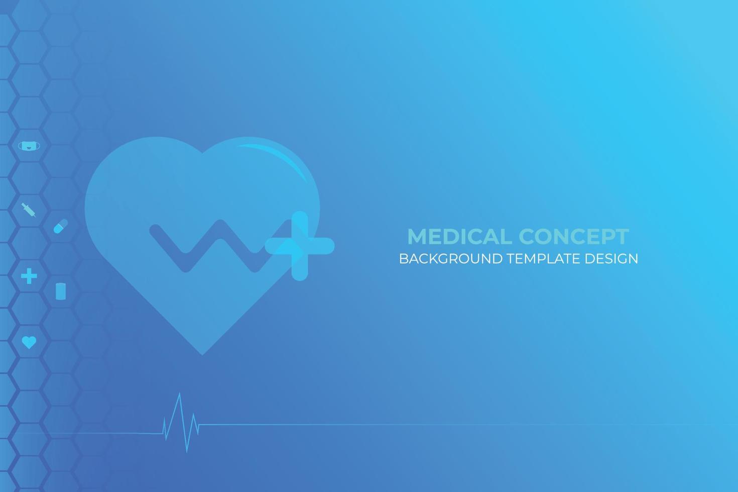 Health care creative background template with some medical instruments icon. vector