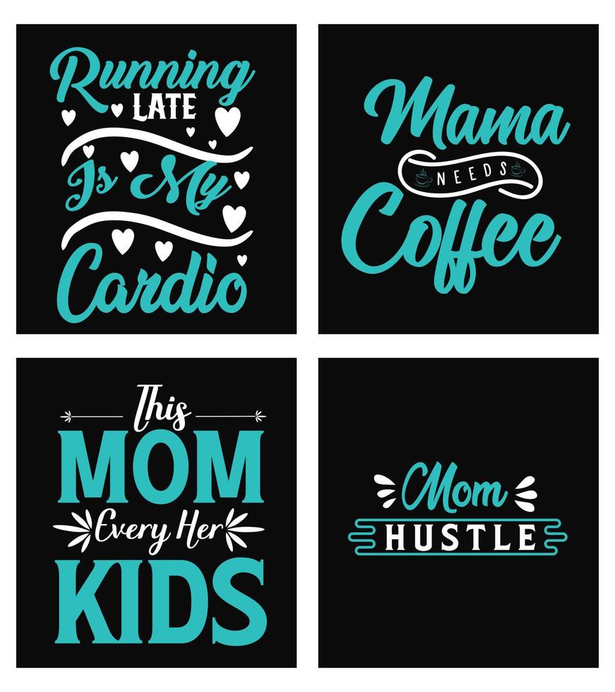 Vector mothers day typography lettering quotes designs bundle for ...