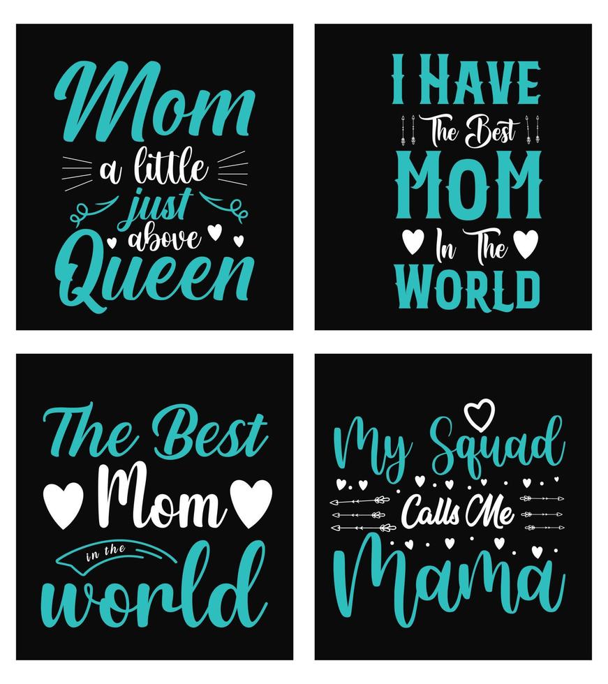 Vector mothers day typography lettering quotes designs bundle for tshirt