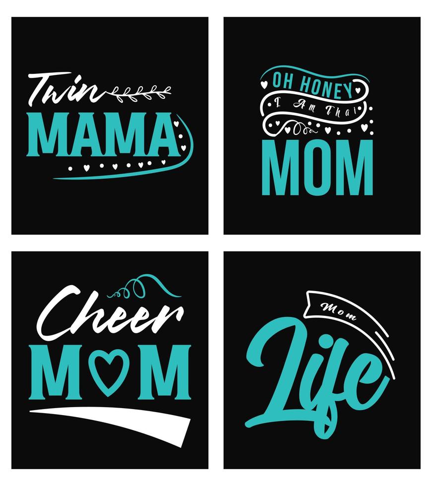 Vector mothers day typography lettering quotes designs bundle for tshirt