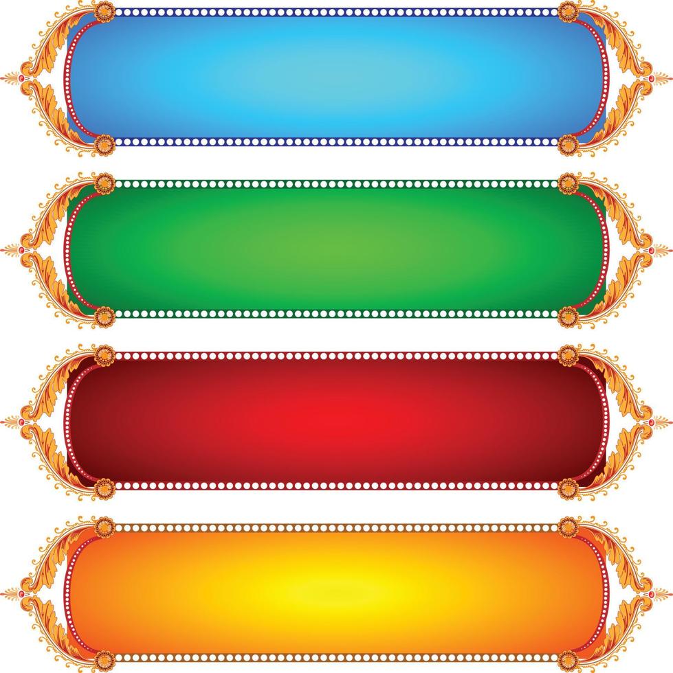 conjunto de marco de título de banner islámico árabe dorado de lujo png fondo transparente cuadro de texto dorado imágenes de diseño vectorial vector