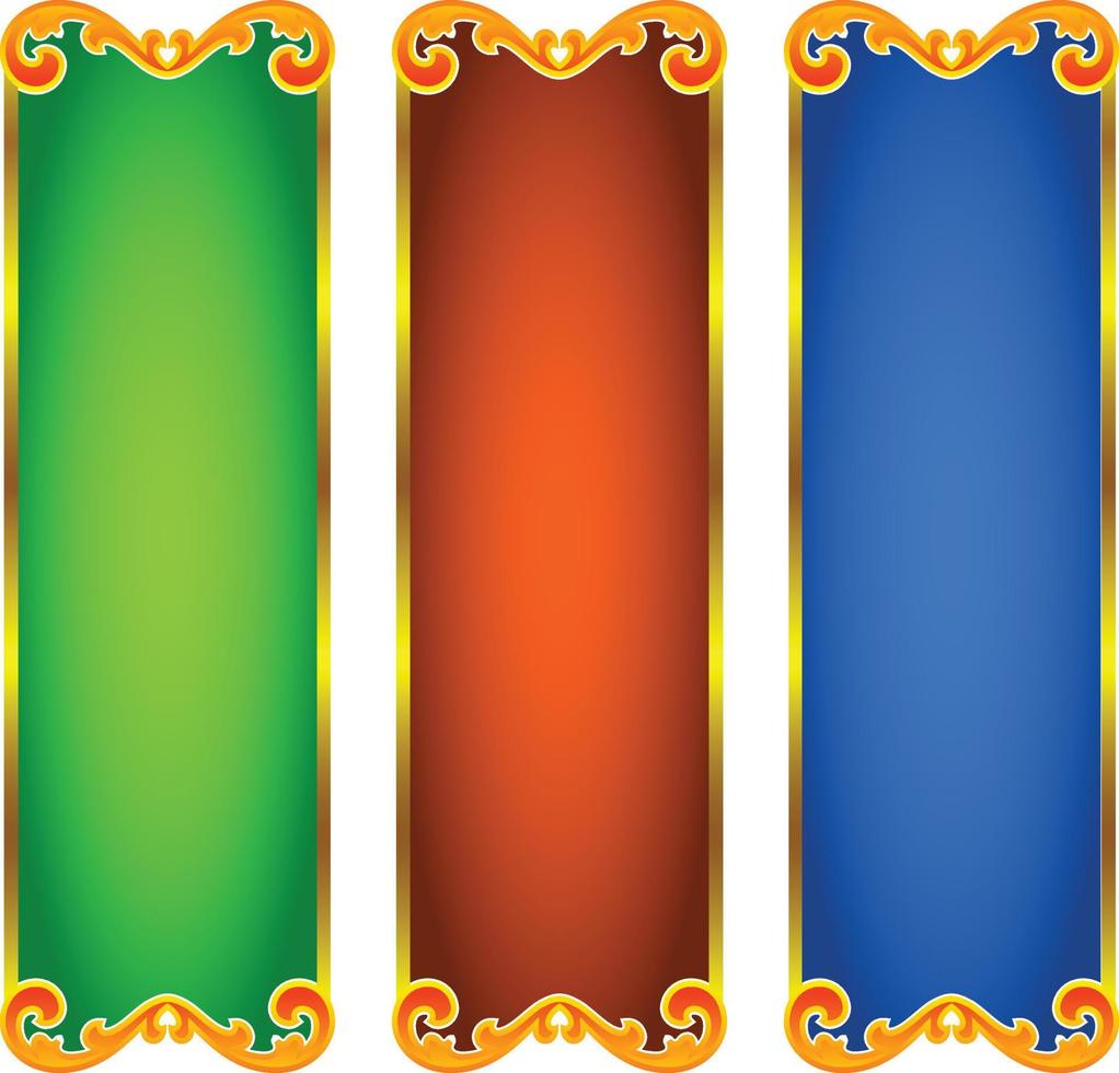 conjunto de marco de título de banner islámico árabe dorado de lujo png fondo transparente cuadro de texto dorado imágenes de diseño vectorial vector