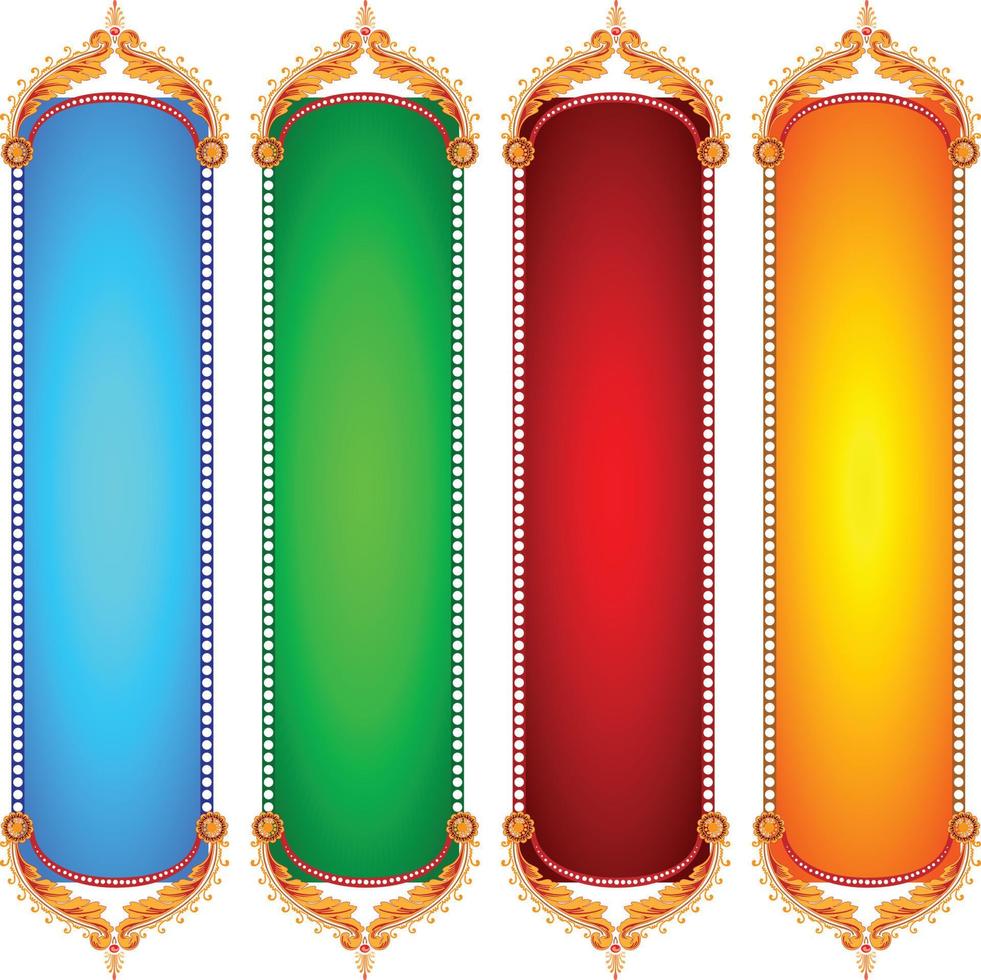 conjunto de marco de título de banner islámico árabe dorado de lujo png fondo transparente cuadro de texto dorado imágenes de diseño vectorial vector