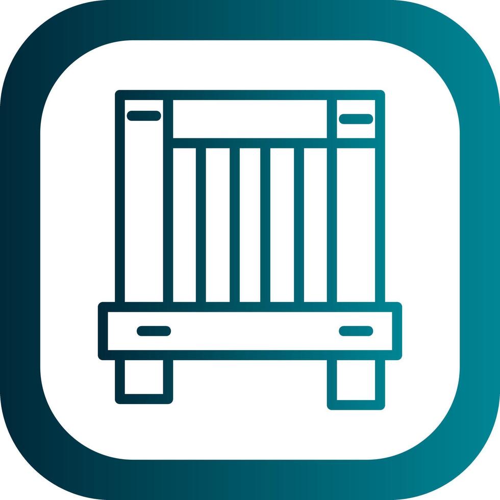 Wooden Box Vector Icon Design