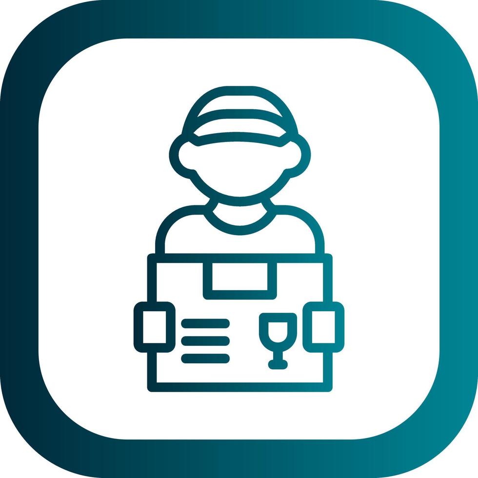 Delivery Man Vector Icon Design