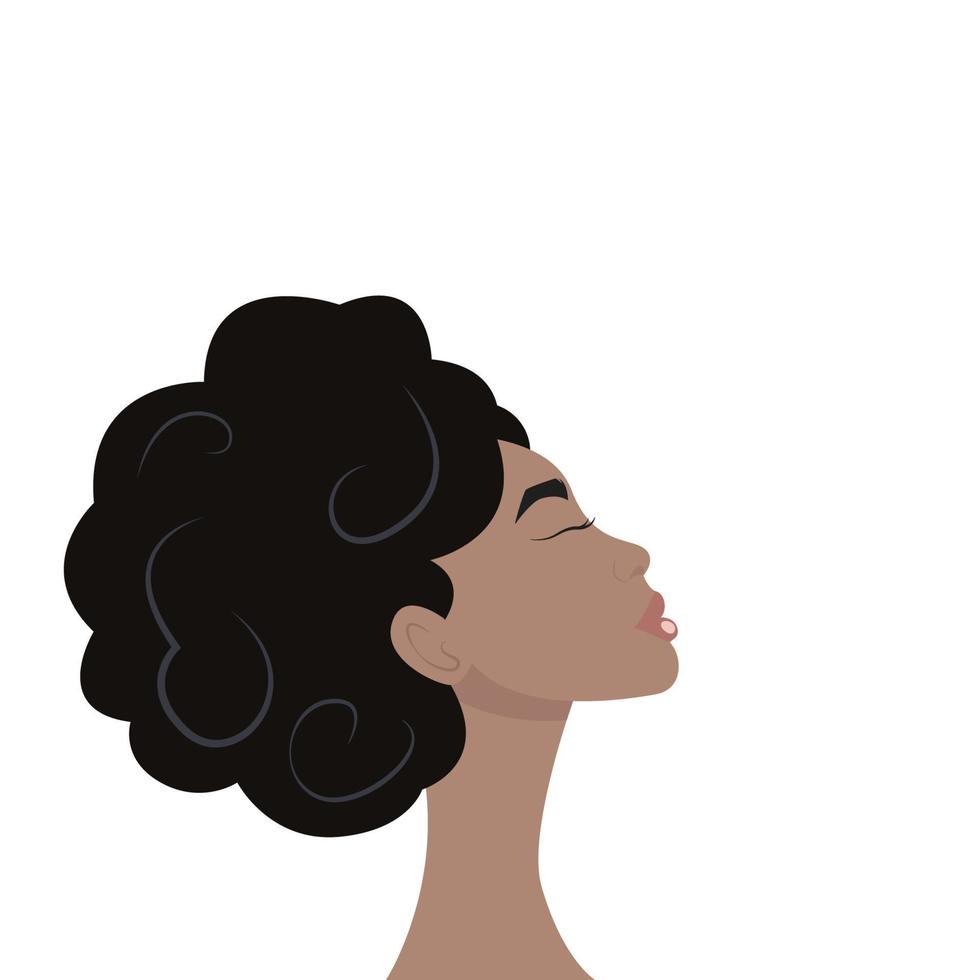 Fondo de ilustración de vector de mujer negra fuerte
