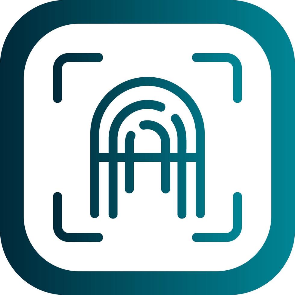 Fingerprint Scan Vector Icon Design