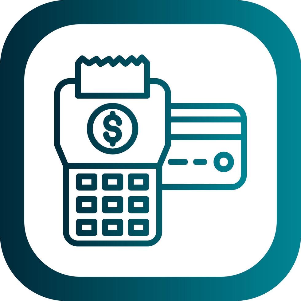 Pos Terminal Vector Icon Design