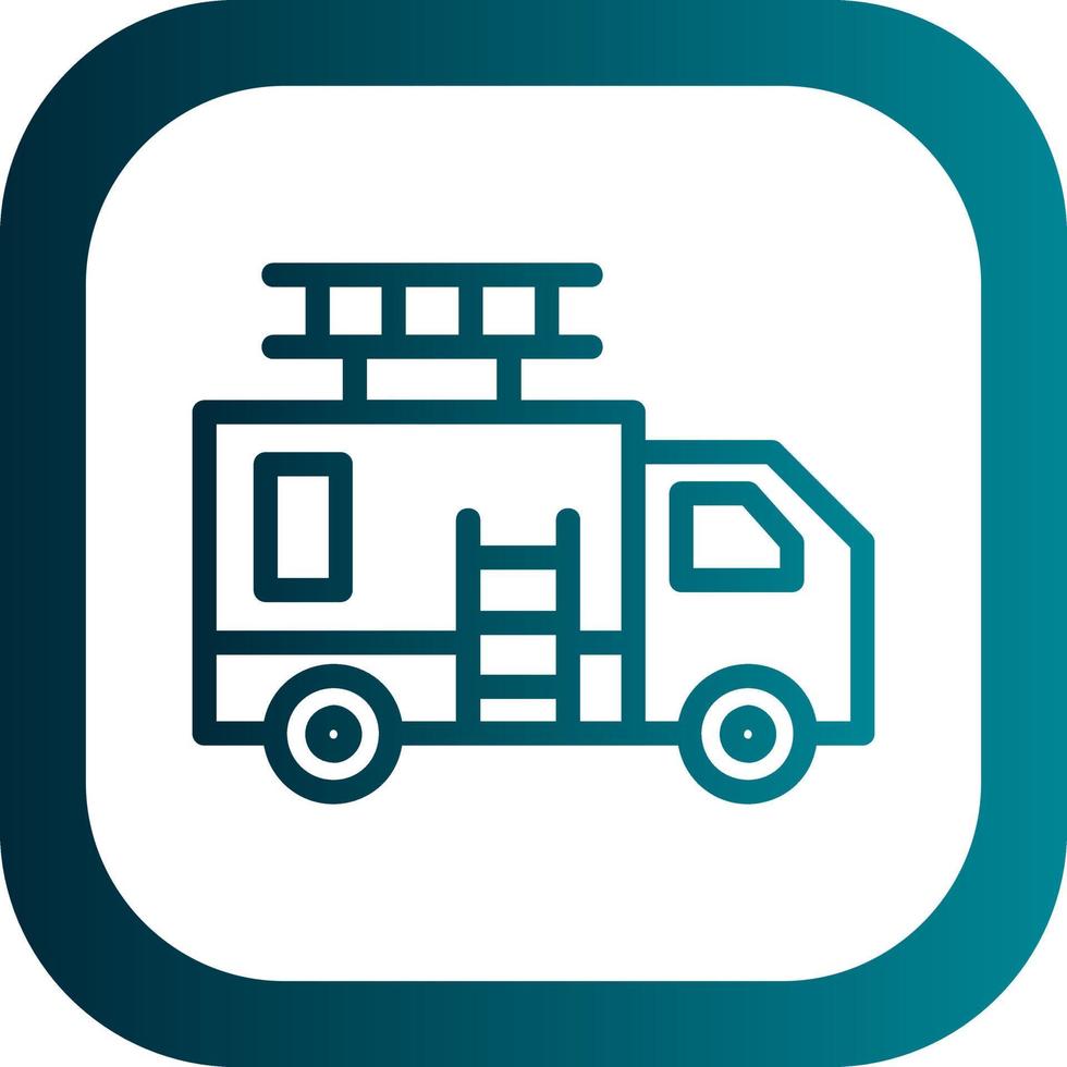 Fire Truck Vector Icon Design