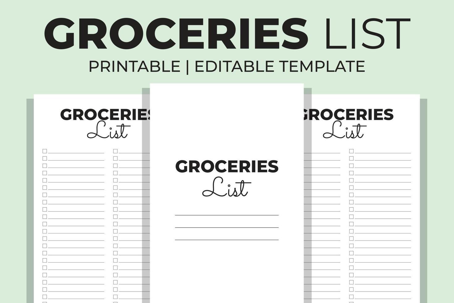 Groceries List Interior vector