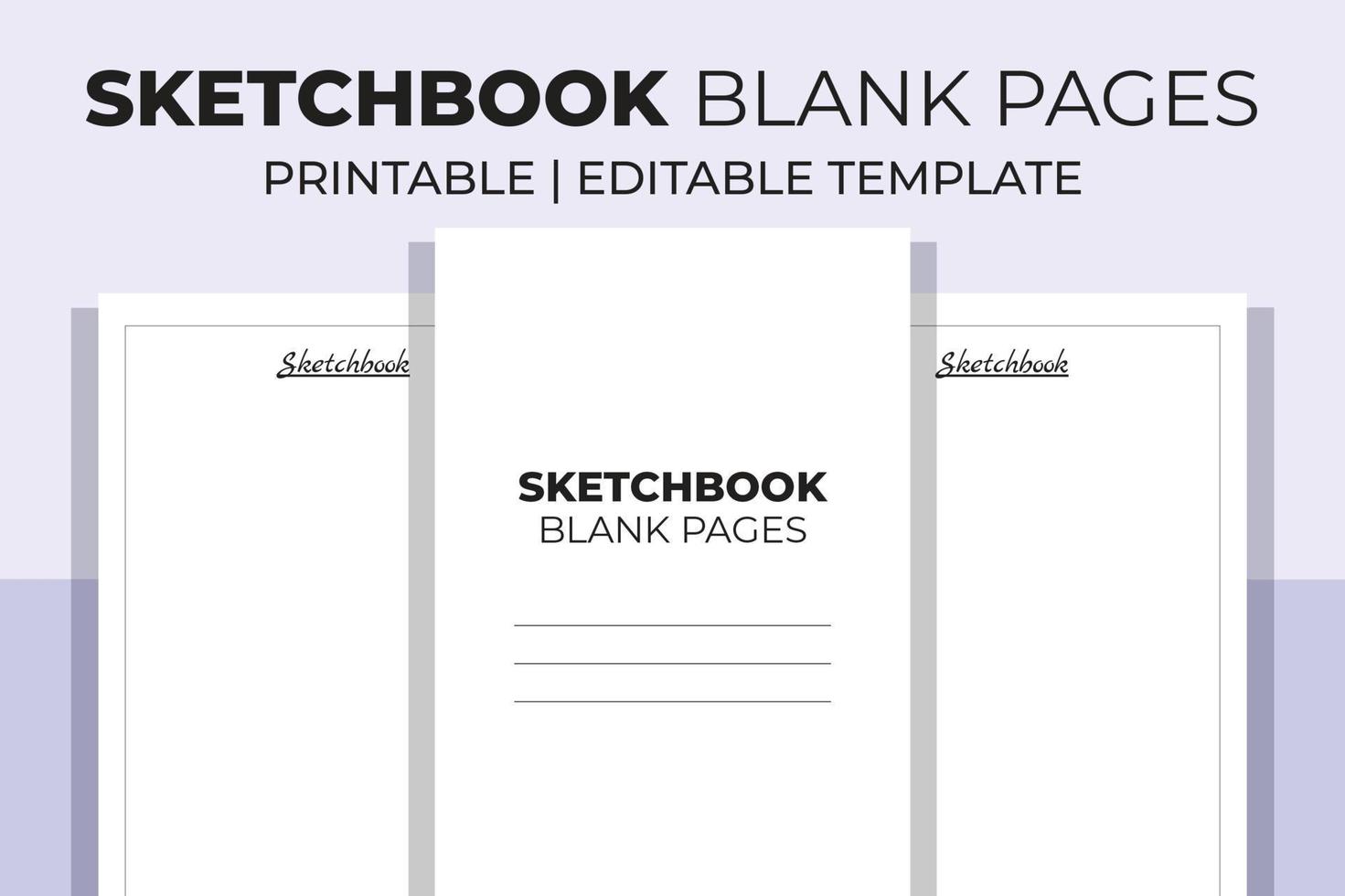 Sketchbook Blank Pages vector