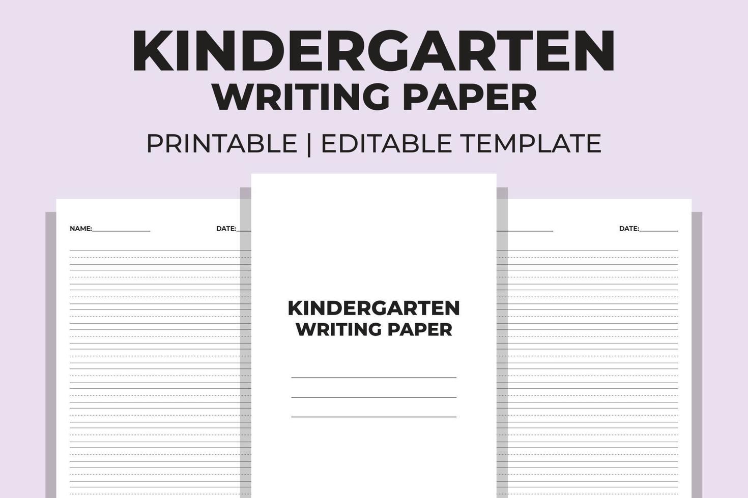 Kindergarten Writing Paper vector