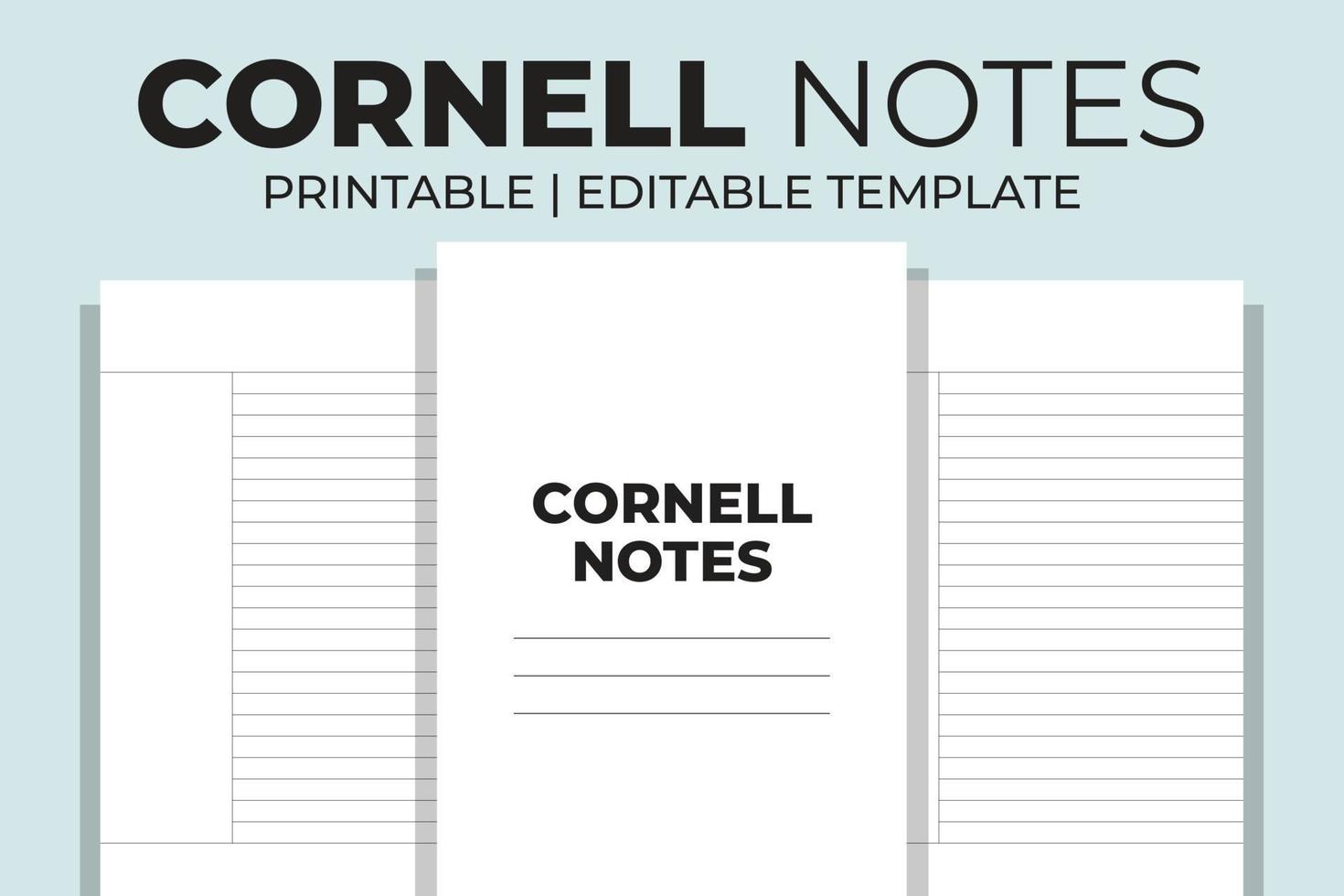 Cornell Notes Interior vector