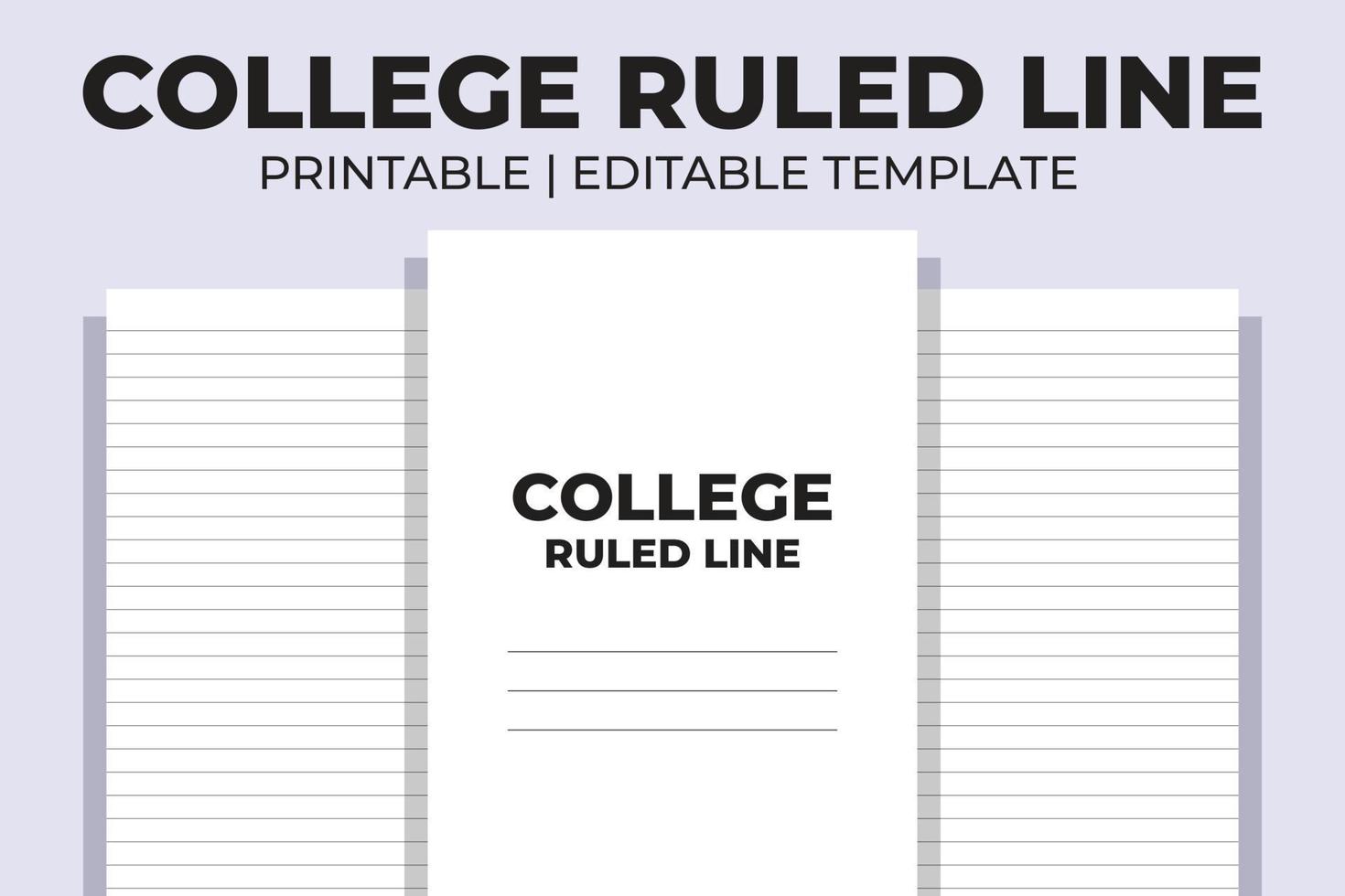 College Ruled Line vector