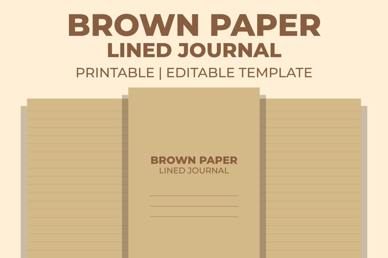 Brown Paper Lined Journal vector