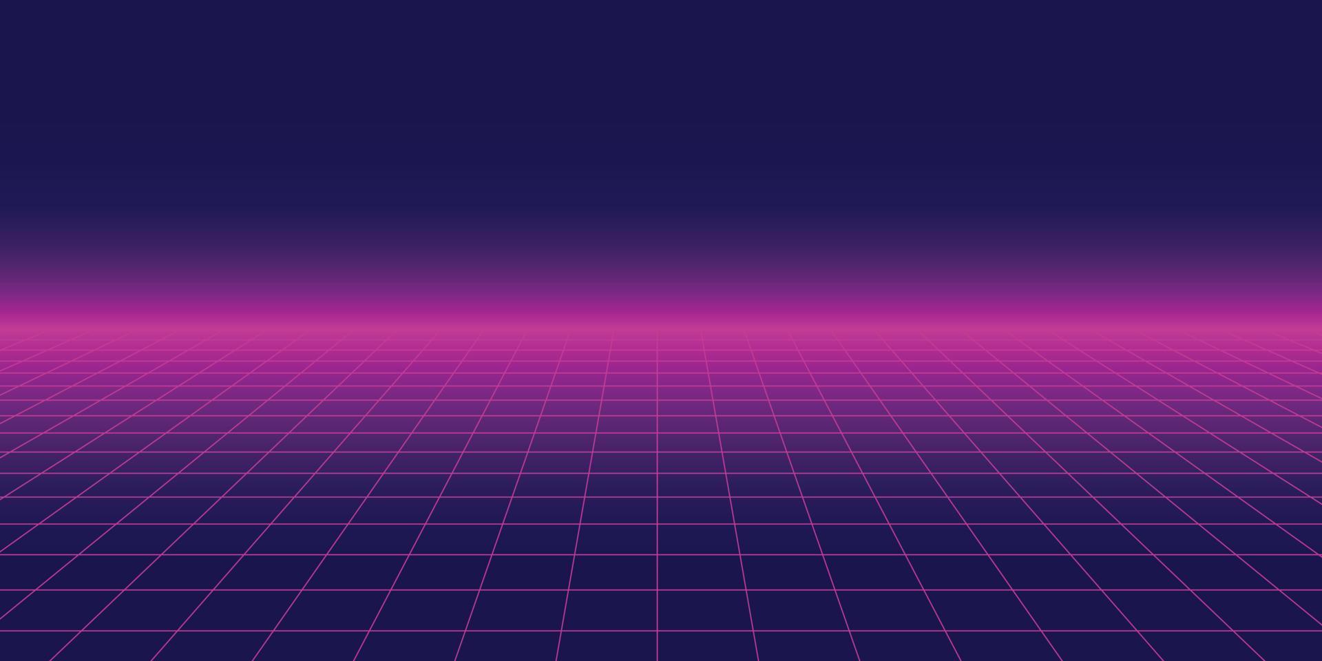 abstract retro futuristic wireframe background vector