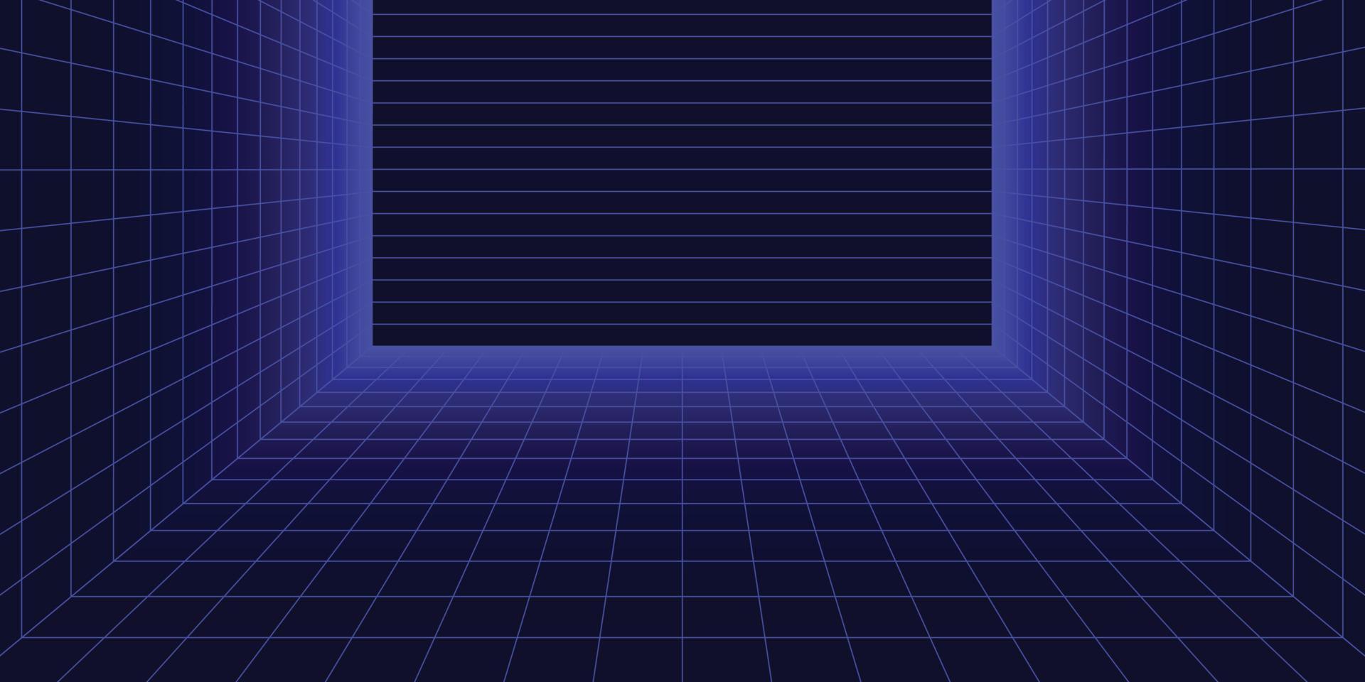 Grid retro futuristic for background vector