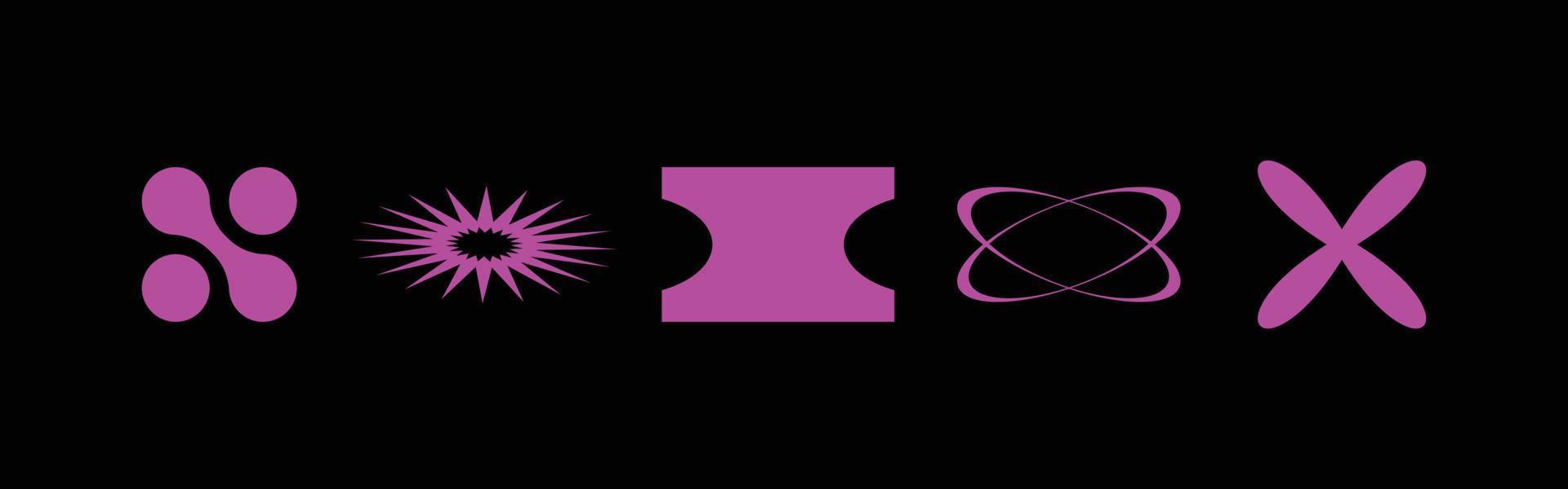 Retro futuristic for design elements vector