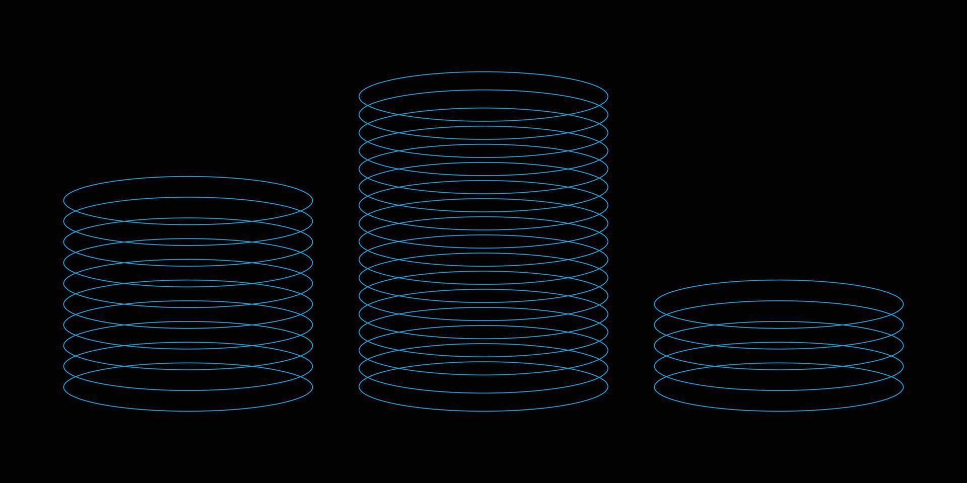 Spiral in neon futuristic design element vector