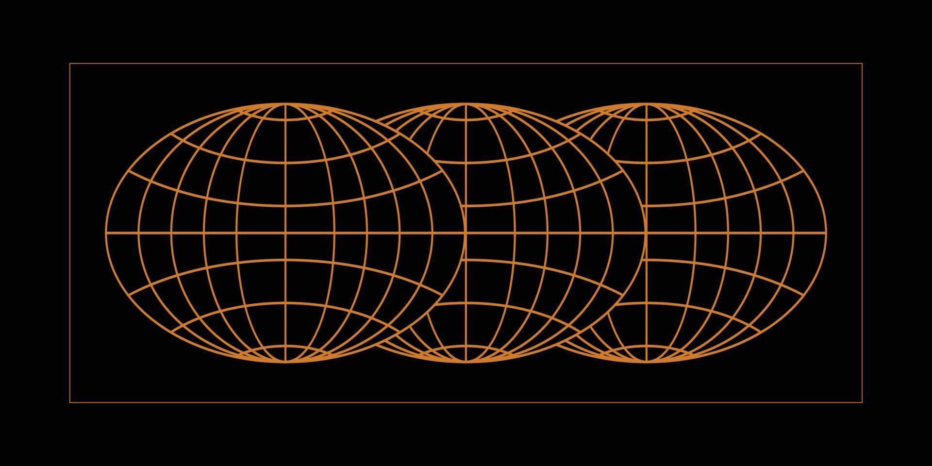 Tres global símbolos para urbano Moda diseño elemento vector