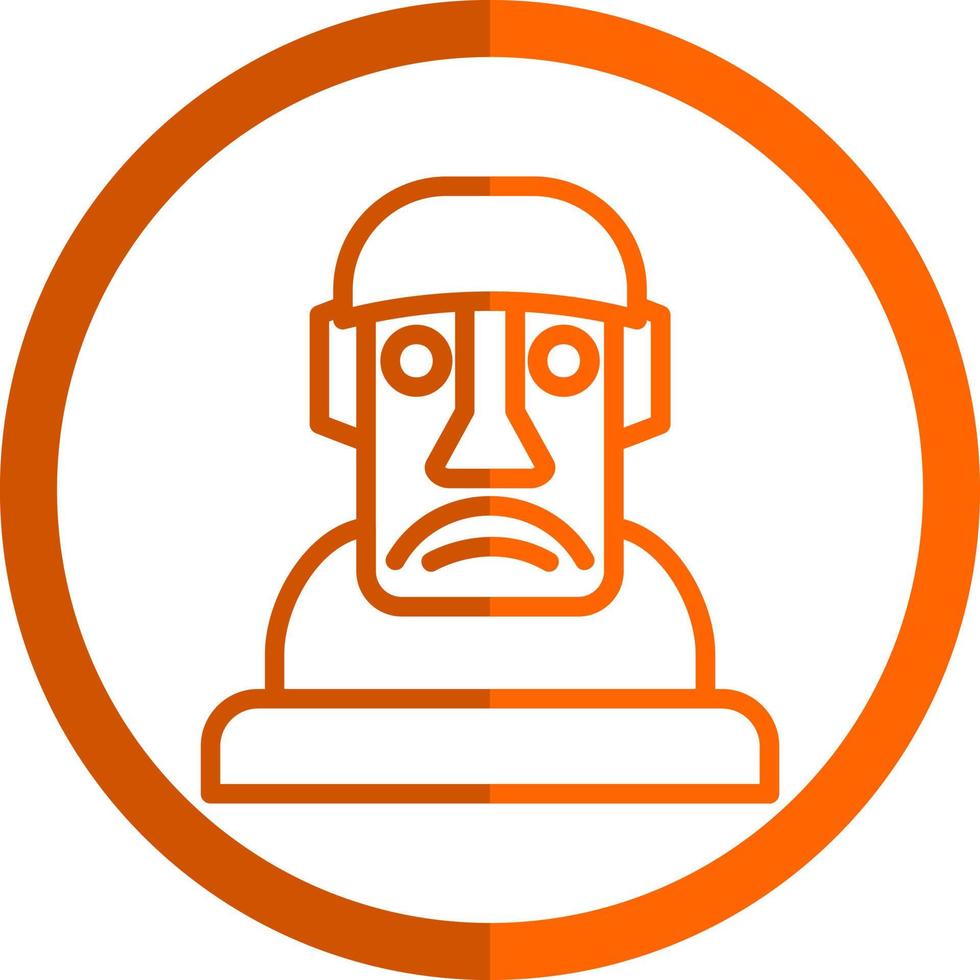 diseño de icono de vector moai