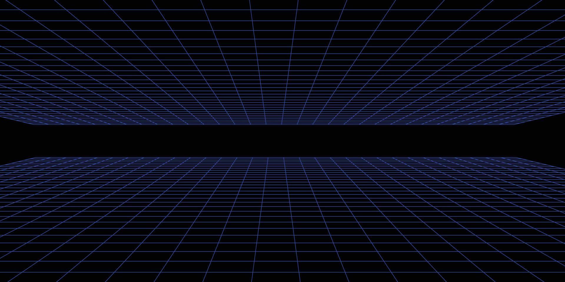 endless wireframe perspective for background vector