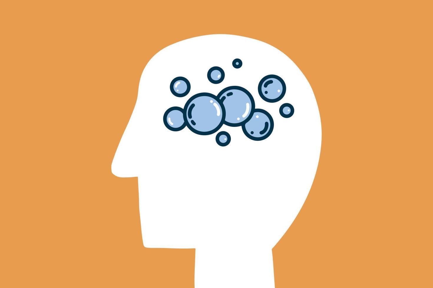 People head with bubble symbol vector