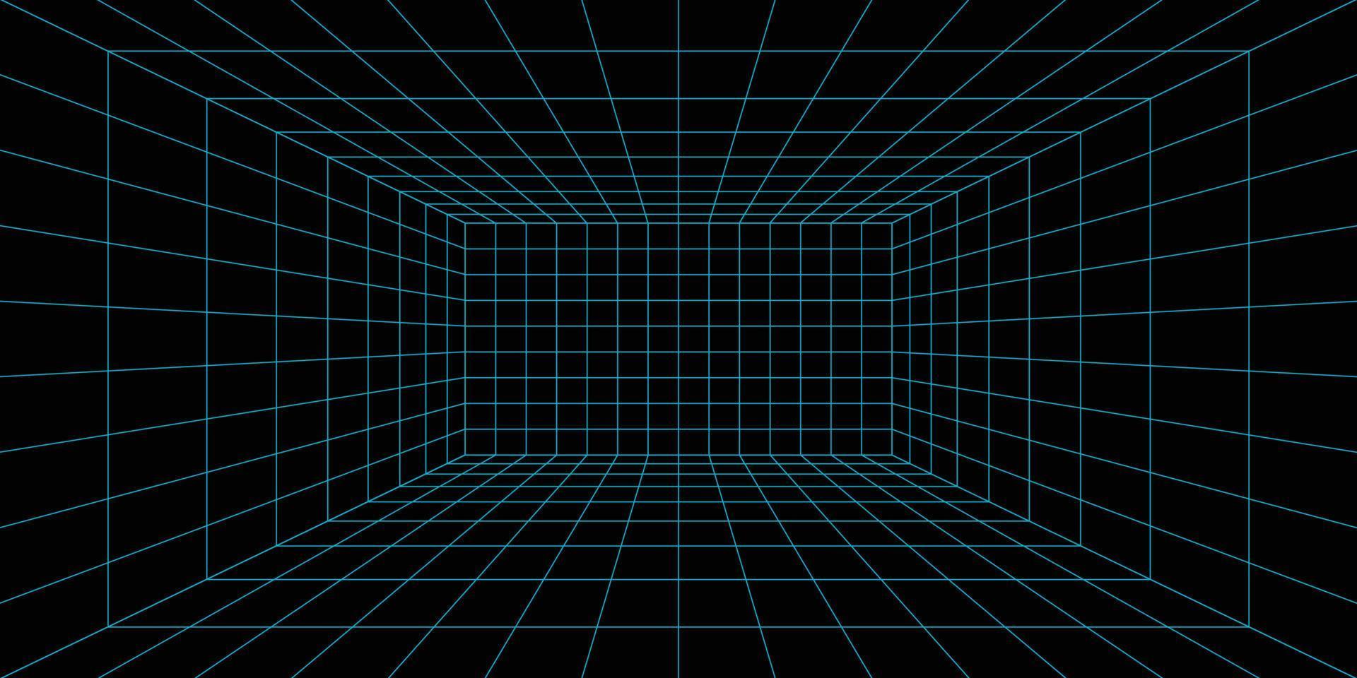 Perspective grid wireframe background design vector