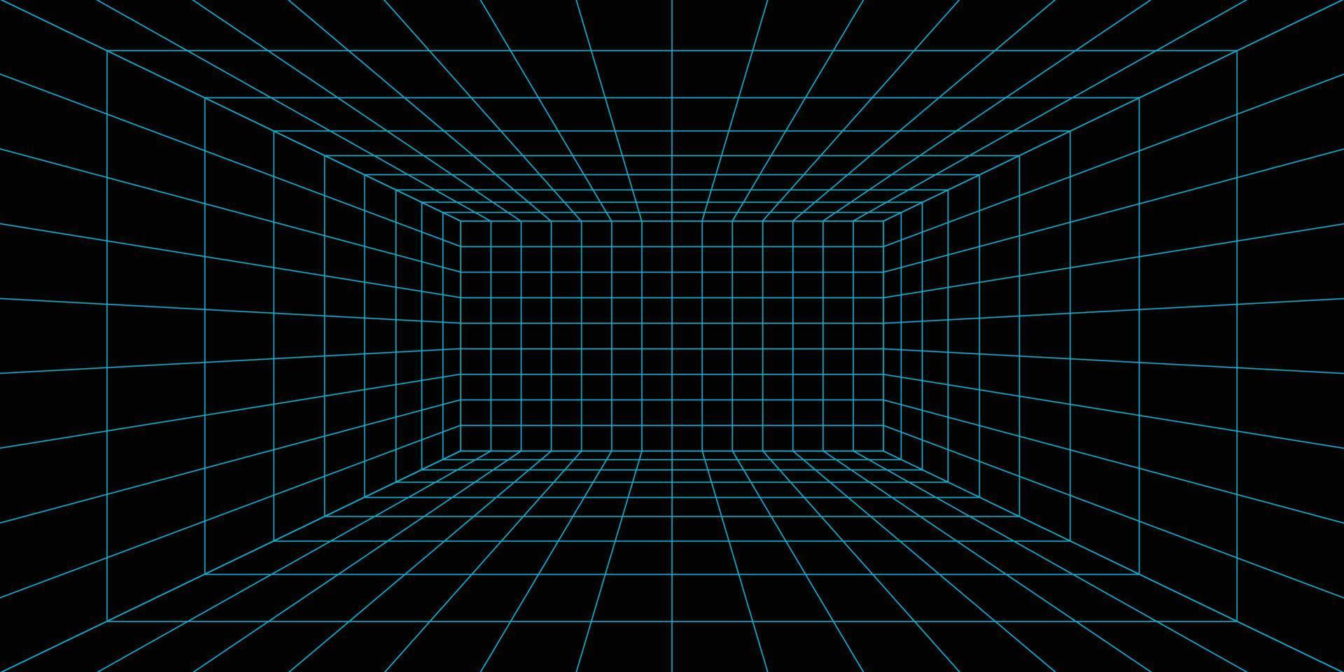 Perspective grid wireframe background design vector