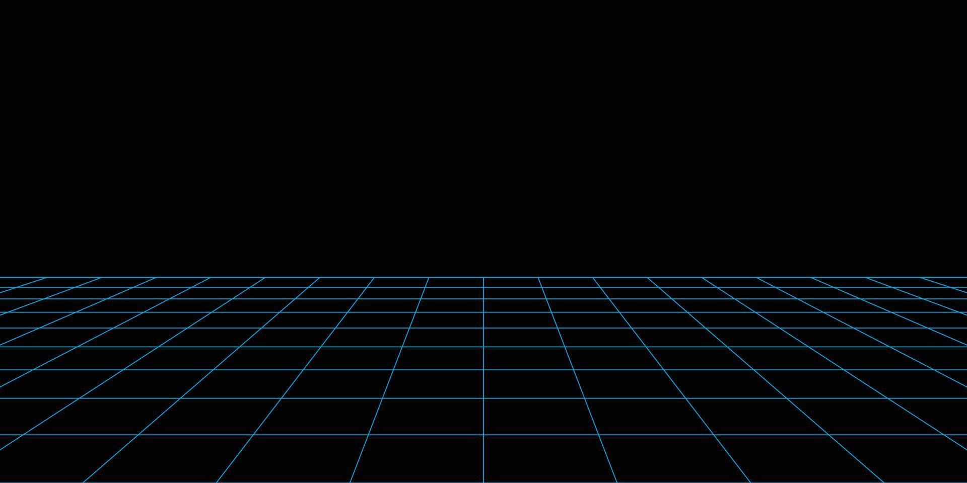Simple landscape wireframe perspective background vector