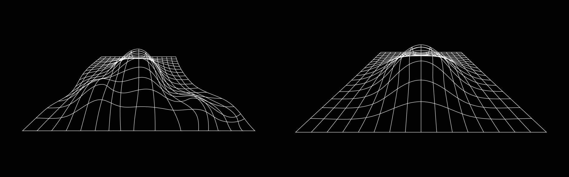 estructura metálica contorno elemento en retro vector