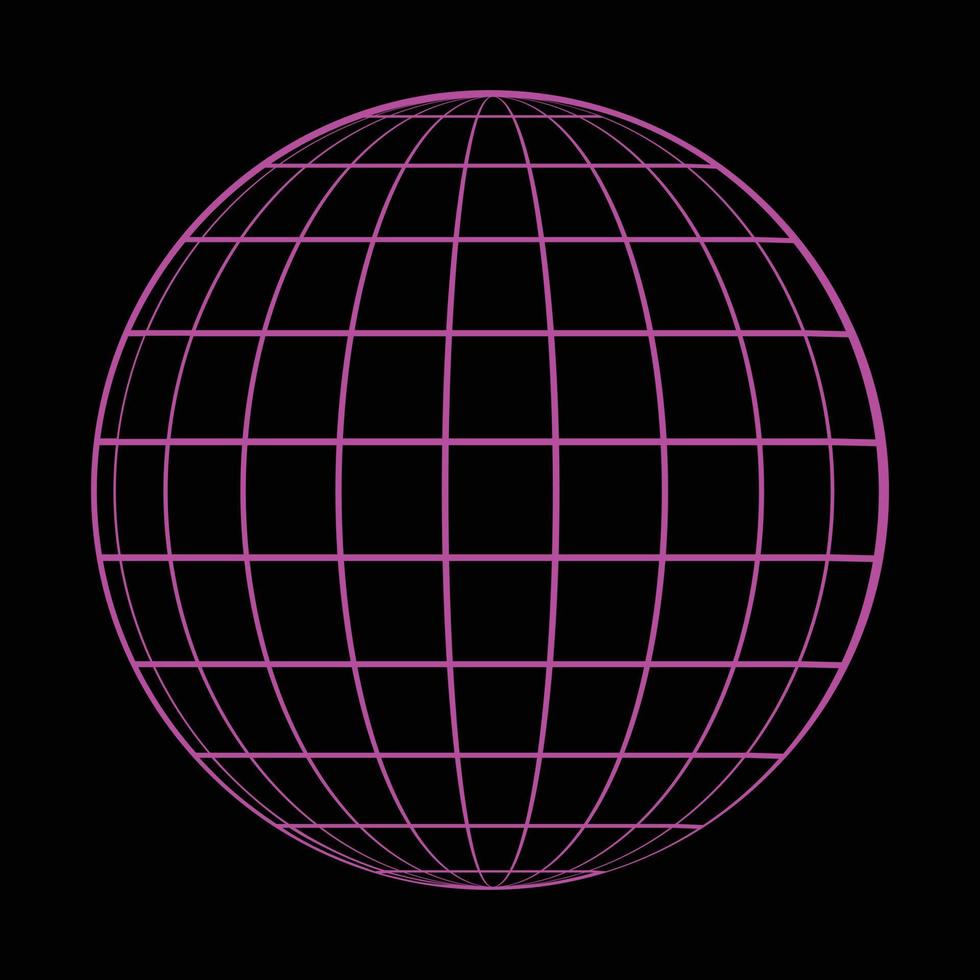 Pink globe symbol design isolated vector