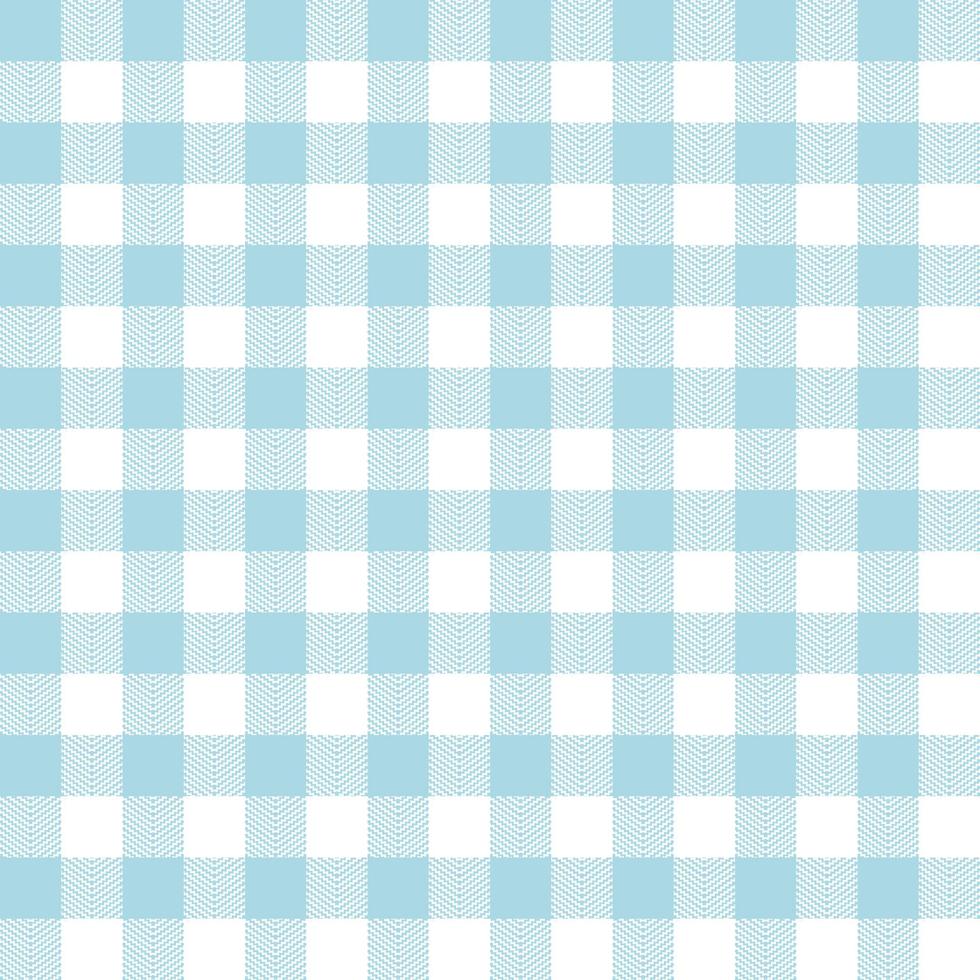 Gingham pattern in desaturated cyan. Herringbone textured seamless geometric Vichy check plaid vector background graphic for spring summer dress, shirt, other modern fashion fabric design.