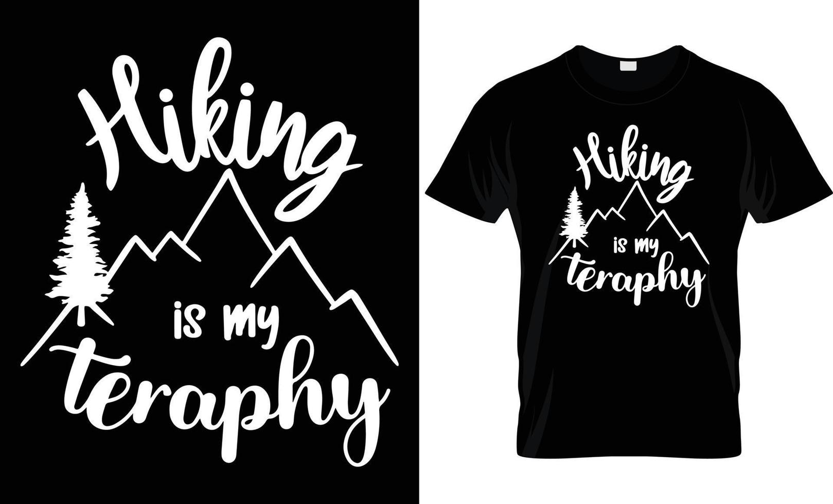 Hiking T - Shirt Design vector