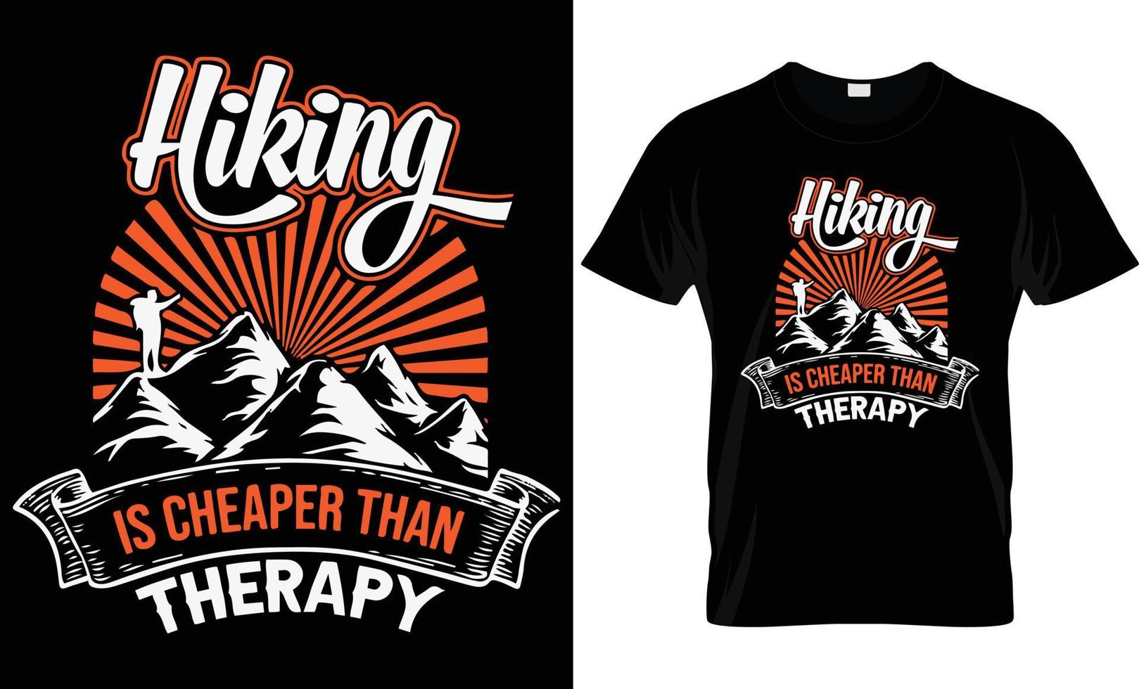 Hiking T - Shirt Design vector