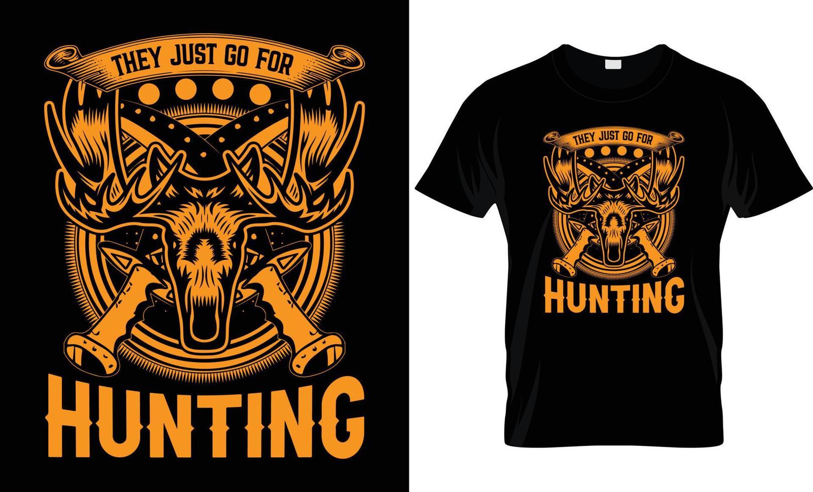 HUNTING T - SHIRT DESIGN vector