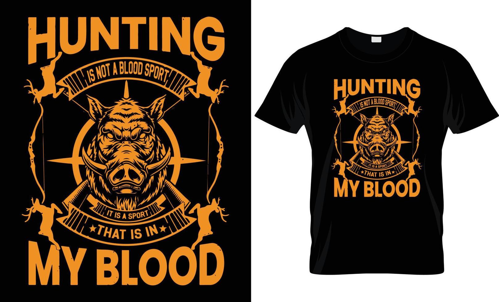 HUNTING T - SHIRT DESIGN vector