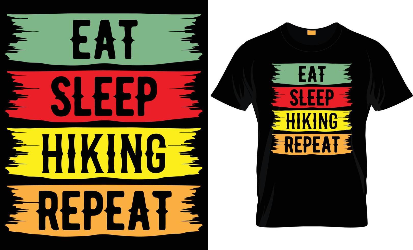 Hiking T - Shirt Design vector