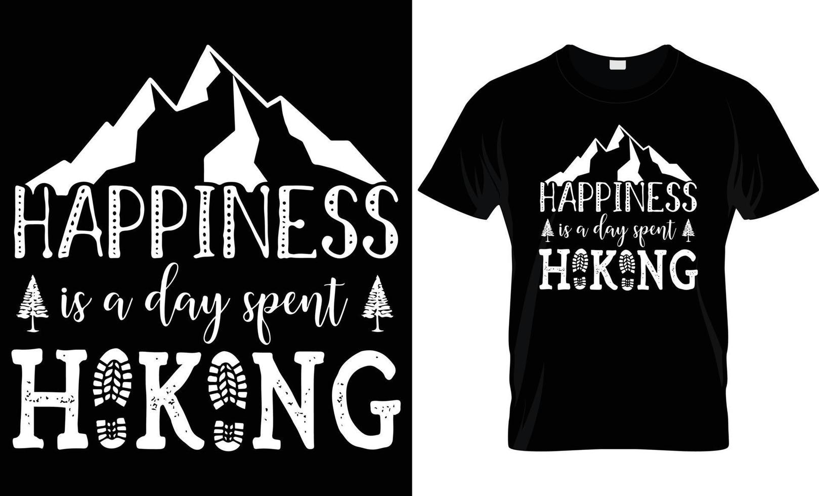 Hiking T - Shirt Design vector